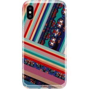 Casely iPhone Xs Max Case | Floral Forest | Navy Cherry Blossom Floral | Classic Ultra Slim Design(Layered Patchwork)