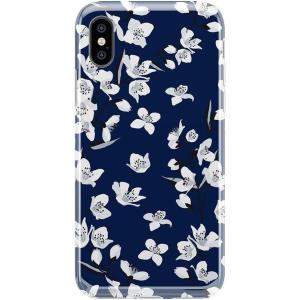 Casely iPhone Xs Max Case | Floral Forest | Navy Cherry Blossom Floral | Classic Ultra Slim Design(Navy Cherry Blossom Floral)
