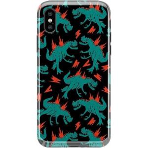 Casely iPhone Xs Max Case | Floral Forest | Navy Cherry Blossom Floral | Classic Ultra Slim Design(You’re Dino-mite | Green Dinosaur)