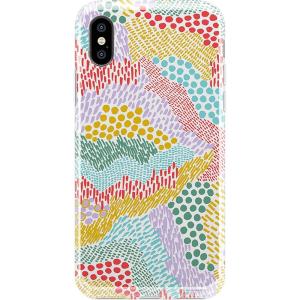 Casely iPhone Xs Max Case | Heart Throb | Endless Hearts | Classic Ultra Slim Design(Color Me Happy | Pattern Colorblock)