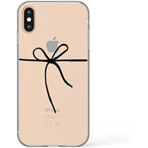 Casely iPhone Xs Max Case | Rad Dad | 80’s Colorblock | Classic Ultra Slim Design(Knot Over U Clear Ribbon)