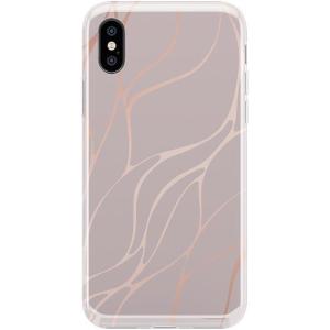 Casely iPhone Xs Max Case | Rad Dad | 80’s Colorblock | Classic Ultra Slim Design(Pink and Gold Metallic Waves)