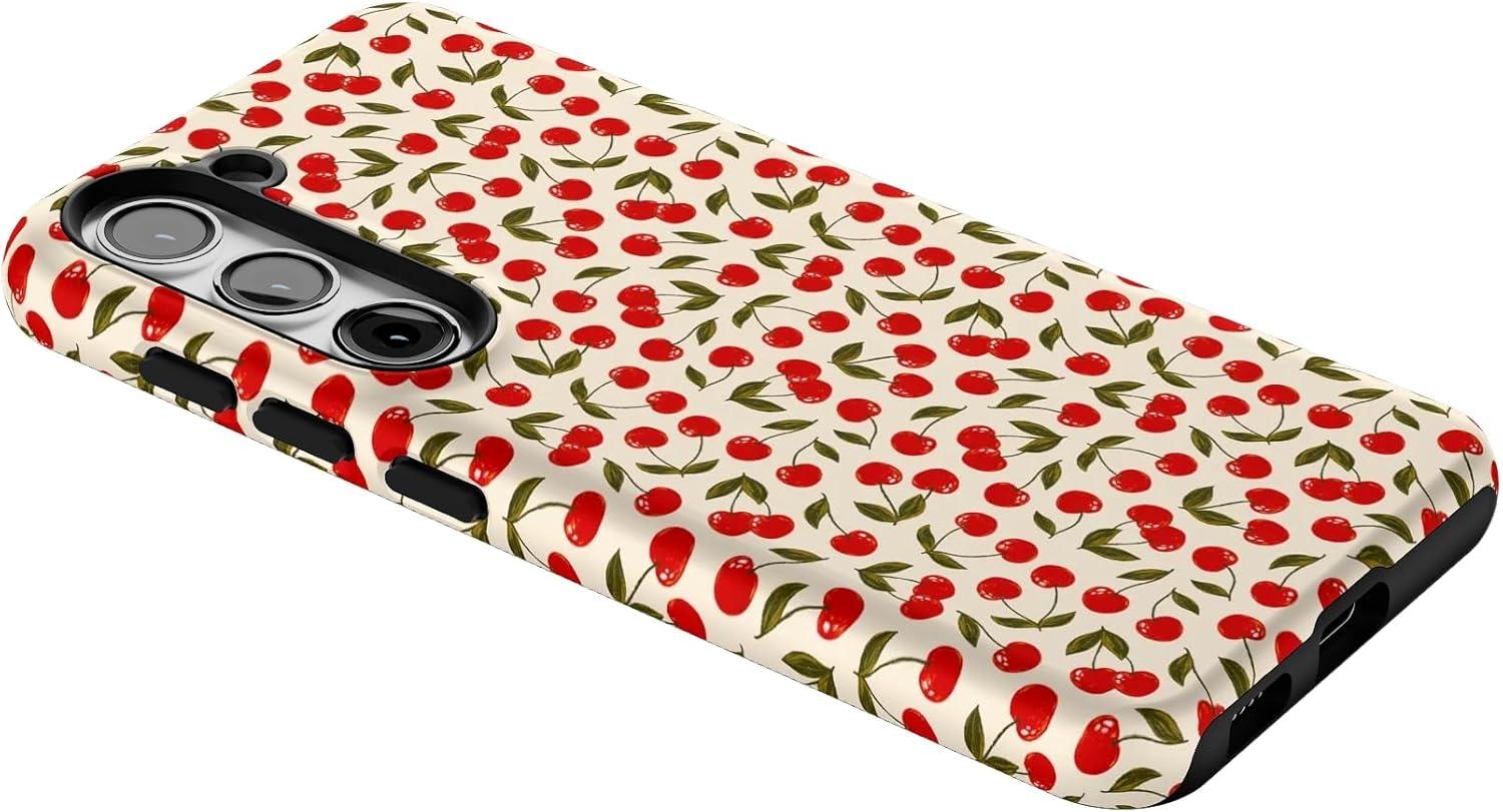 imageCasely Galaxy S23 Plus Case Cherry on Top Red Cherries Essential Slim DualLayer Protective DesignCherry on Top Red Cherries