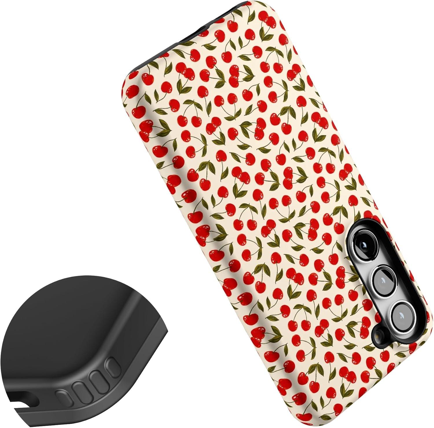 imageCasely Galaxy S23 Plus Case Cherry on Top Red Cherries Essential Slim DualLayer Protective DesignCherry on Top Red Cherries