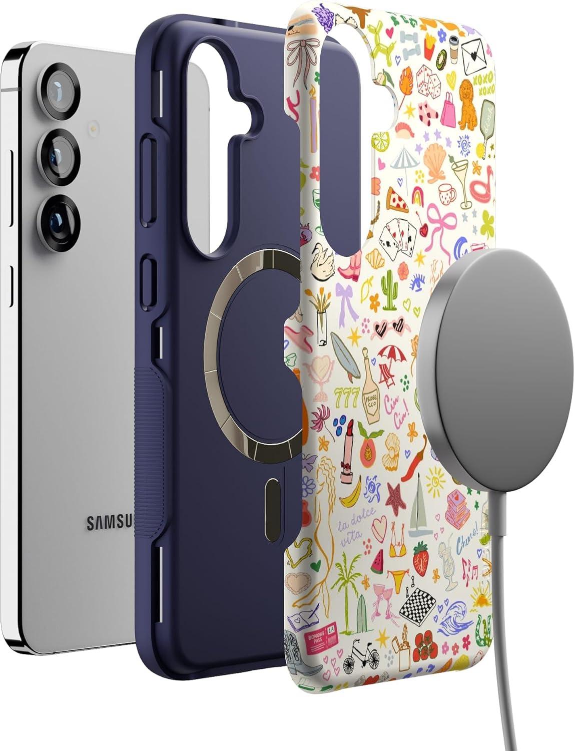 imageCasely Galaxy S25 Plus Case Lucky You Shamrock Bold Protective Design Compatible with MagSafeAll the Fun Things Fun on Weekdays