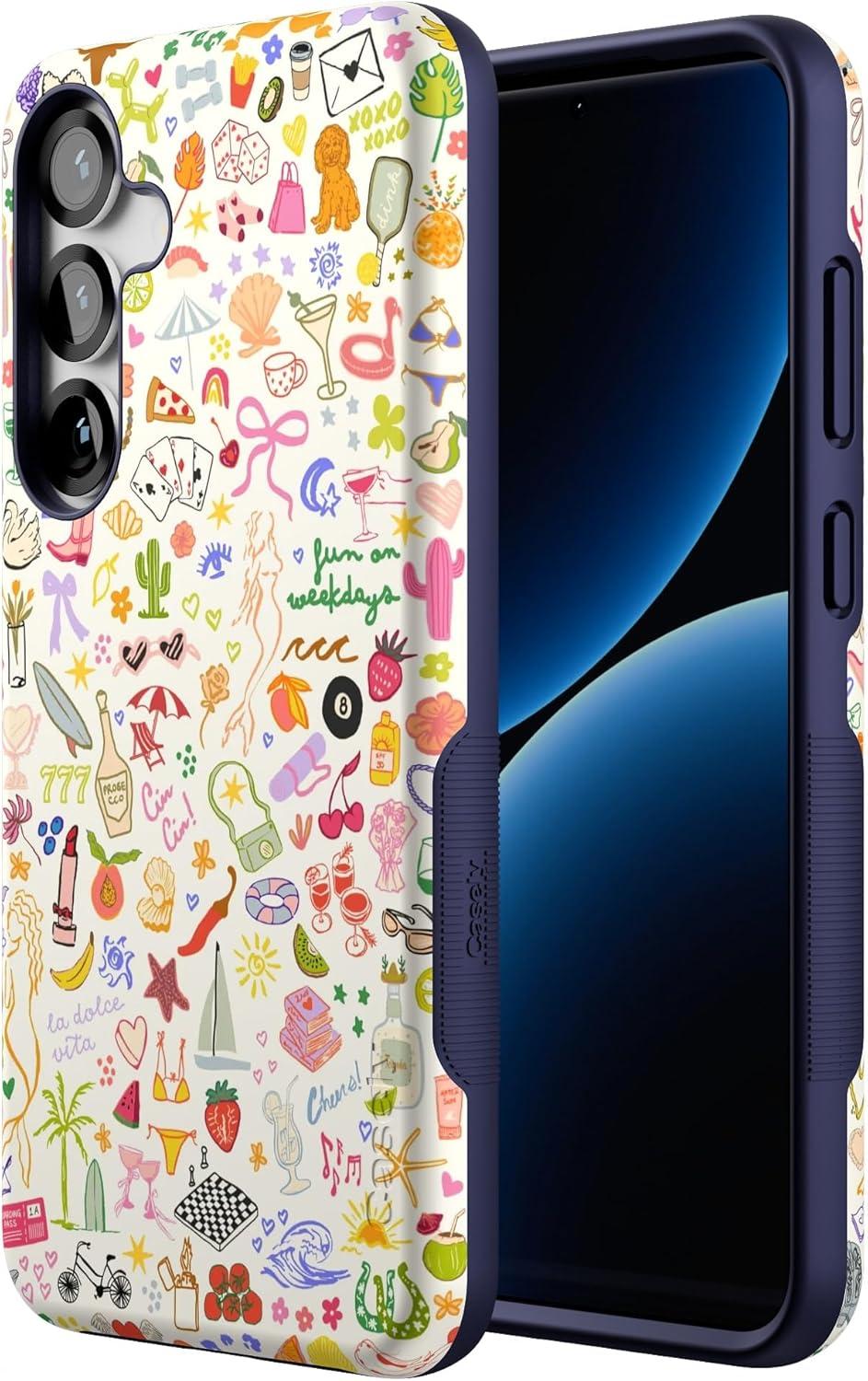 imageCasely Galaxy S25 Plus Case Lucky You Shamrock Bold Protective Design Compatible with MagSafeAll the Fun Things Fun on Weekdays