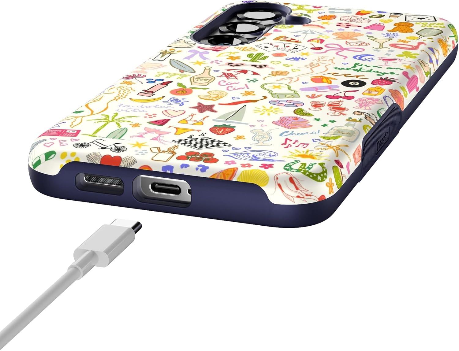 imageCasely Galaxy S25 Plus Case Lucky You Shamrock Bold Protective Design Compatible with MagSafeAll the Fun Things Fun on Weekdays