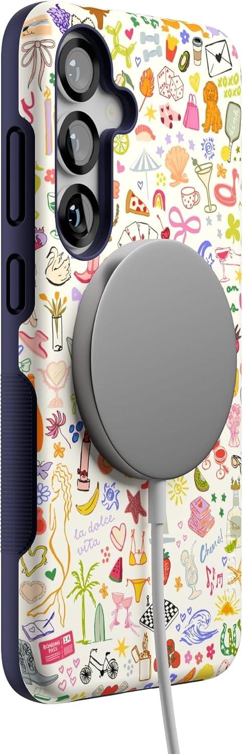 imageCasely Galaxy S25 Plus Case Lucky You Shamrock Bold Protective Design Compatible with MagSafeAll the Fun Things Fun on Weekdays