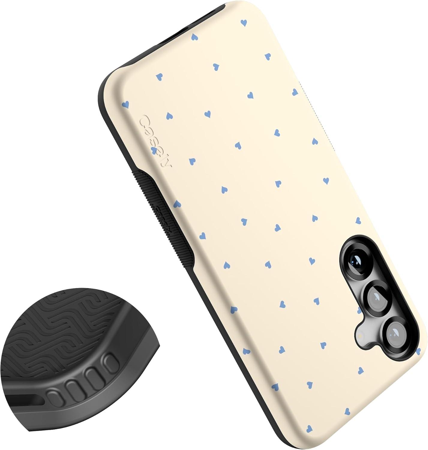 imageCasely Galaxy S25 Plus Case Lucky You Shamrock Bold Protective Design Compatible with MagSafeIm Yours Tiny Hearts