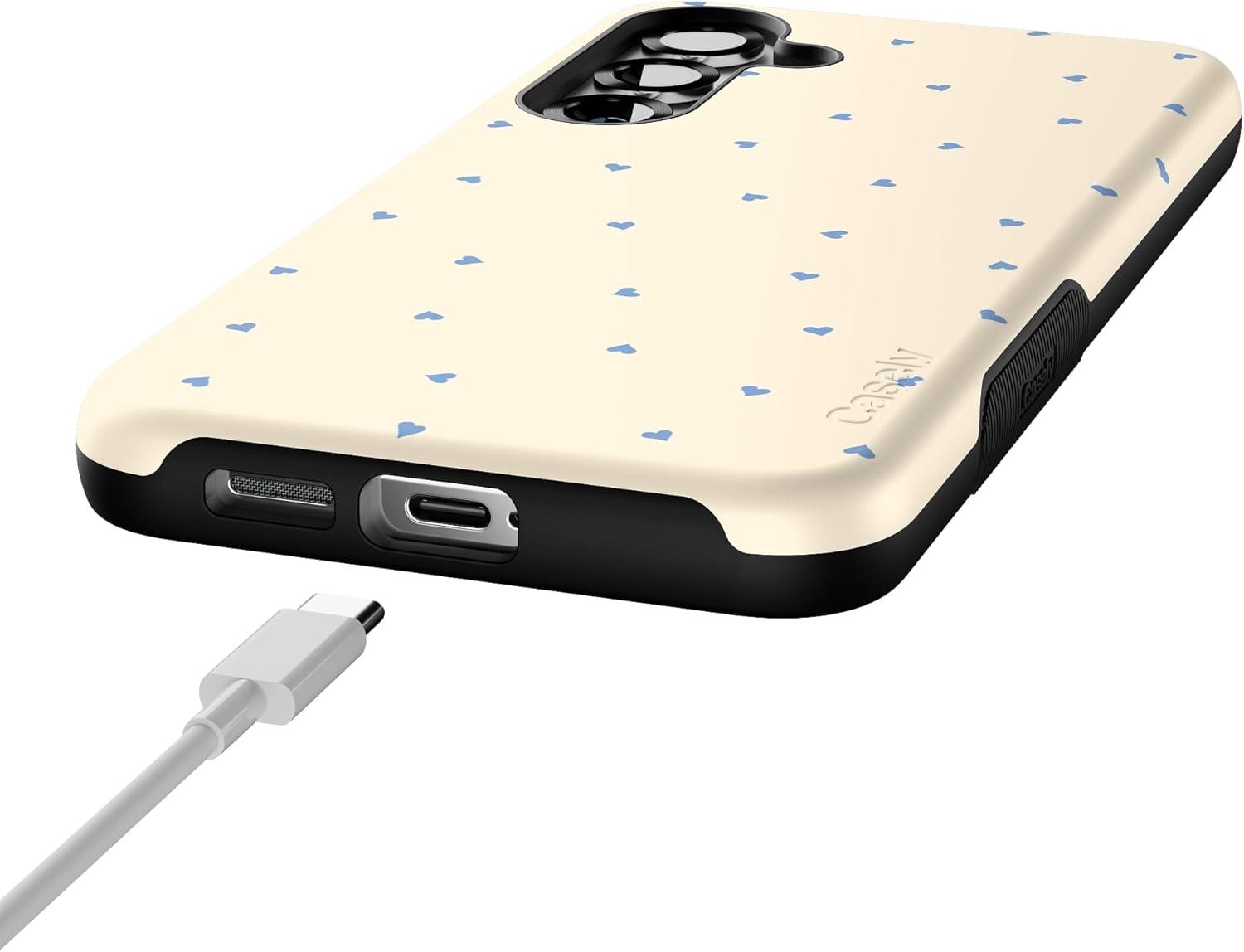 imageCasely Galaxy S25 Plus Case Lucky You Shamrock Bold Protective Design Compatible with MagSafeIm Yours Tiny Hearts