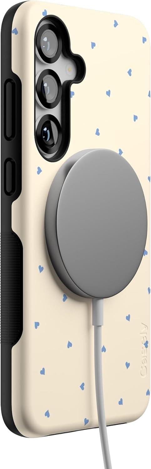 imageCasely Galaxy S25 Plus Case Lucky You Shamrock Bold Protective Design Compatible with MagSafeIm Yours Tiny Hearts