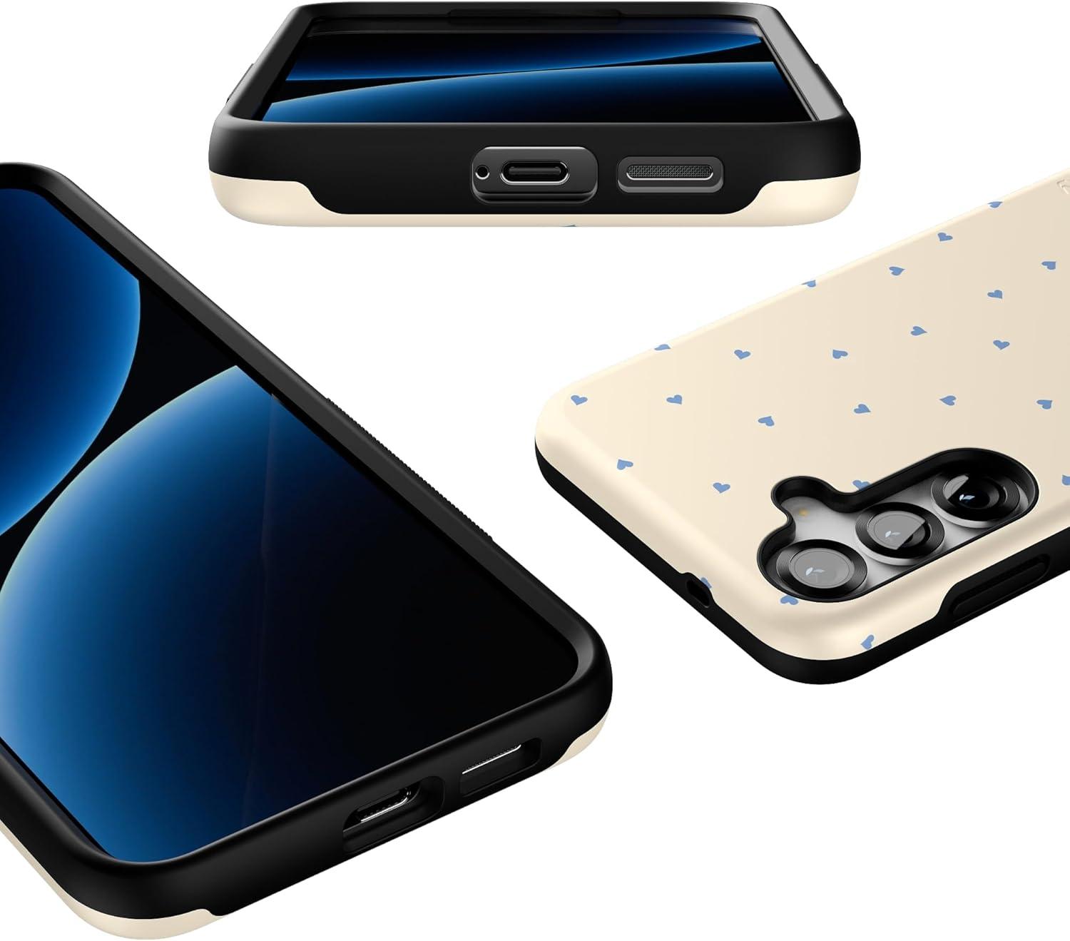 imageCasely Galaxy S25 Plus Case Lucky You Shamrock Bold Protective Design Compatible with MagSafeIm Yours Tiny Hearts