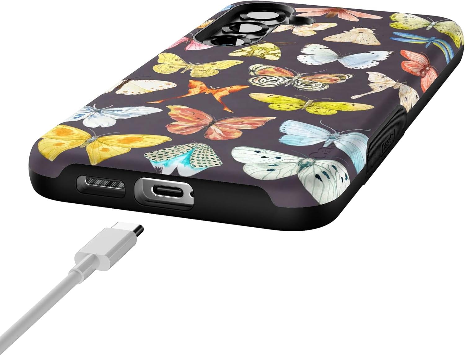 imageCasely Galaxy S25 Plus Case Lucky You Shamrock Bold Protective Design Compatible with MagSafeMidnight Monarch Jenna Palek x Casely