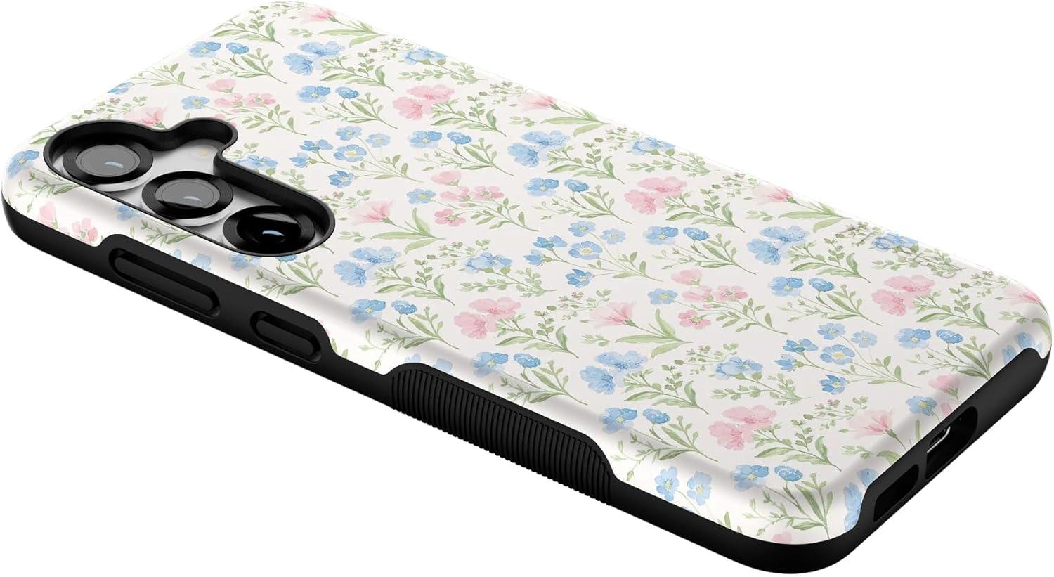 imageCasely Galaxy S25 Plus Case Lucky You Shamrock Bold Protective Design Compatible with MagSafePastel Garden Sunday Best