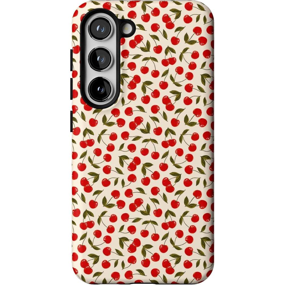imageCasely Galaxy S23 Plus Case Cherry on Top Red Cherries Essential Slim DualLayer Protective DesignCherry on Top Red Cherries