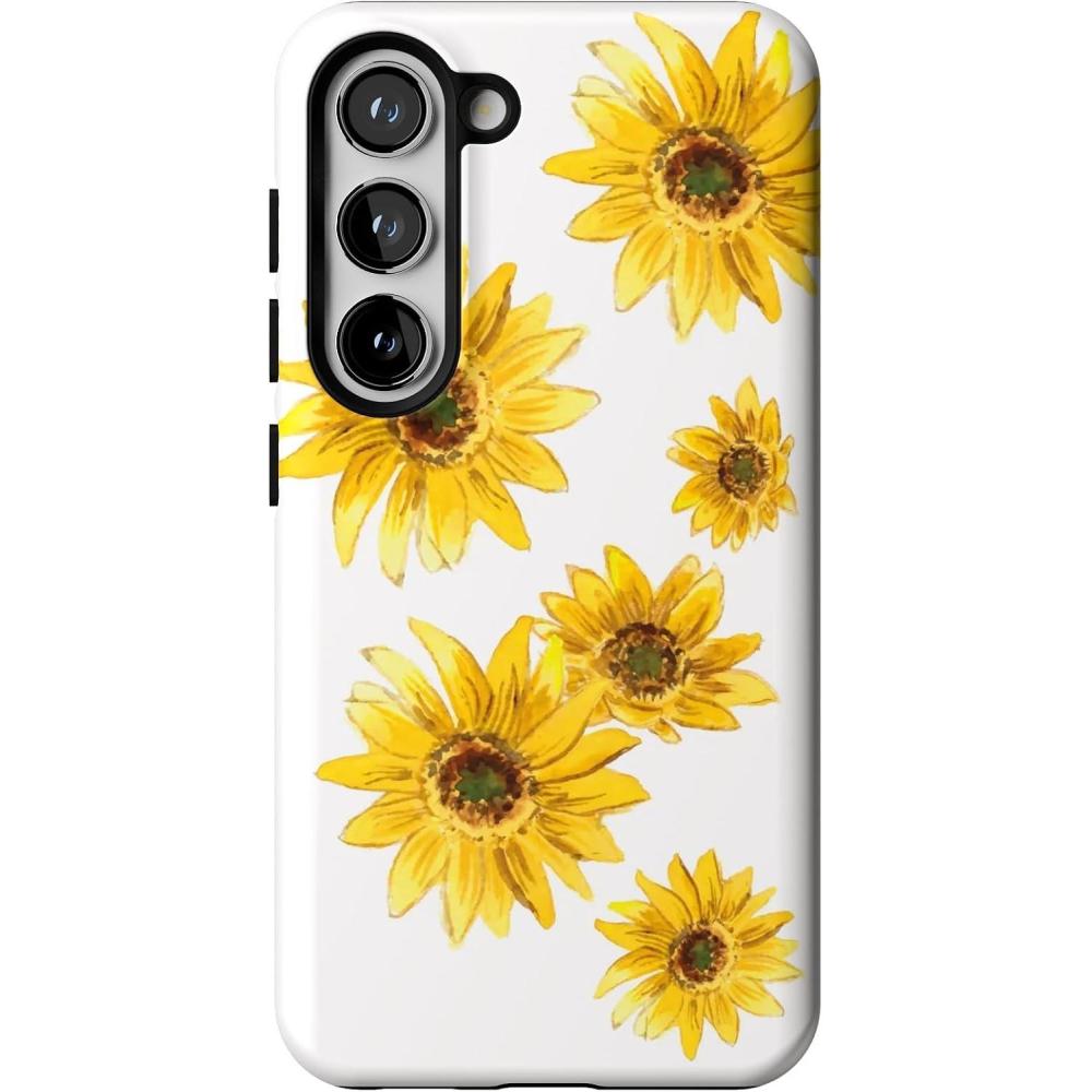 imageCasely Galaxy S23 Plus Case  Cherry on Top  Red Cherries  Essential Slim DualLayer Protective DesignGolden Garden  Yellow Sunflower