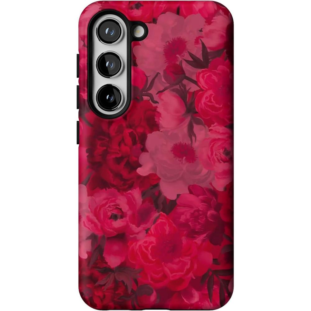 imageCasely Galaxy S23 Plus Case  Cherry on Top  Red Cherries  Essential Slim DualLayer Protective DesignRomance Novel  Moody Floral