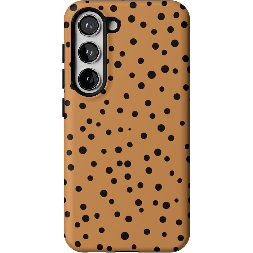 imageCasely Galaxy S23 Plus Case  Cherry on Top  Red Cherries  Essential Slim DualLayer Protective DesignSpot On  Dotted Animal Print