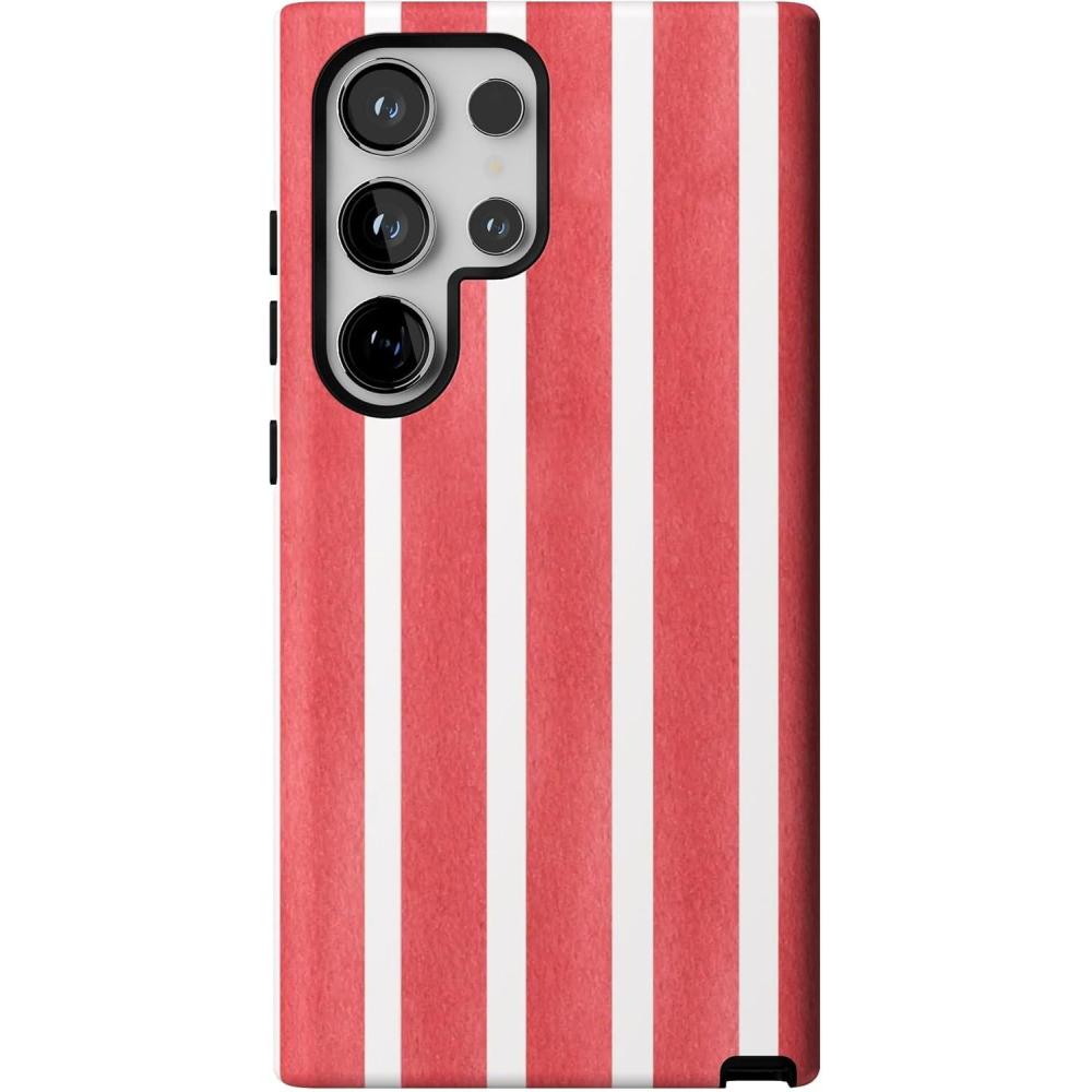 imageCasely Galaxy S24 Ultra Case  Thats Amore  Valentines  Essential Slim DualLayer Protective DesignEast Coast Summer  Red Stripes