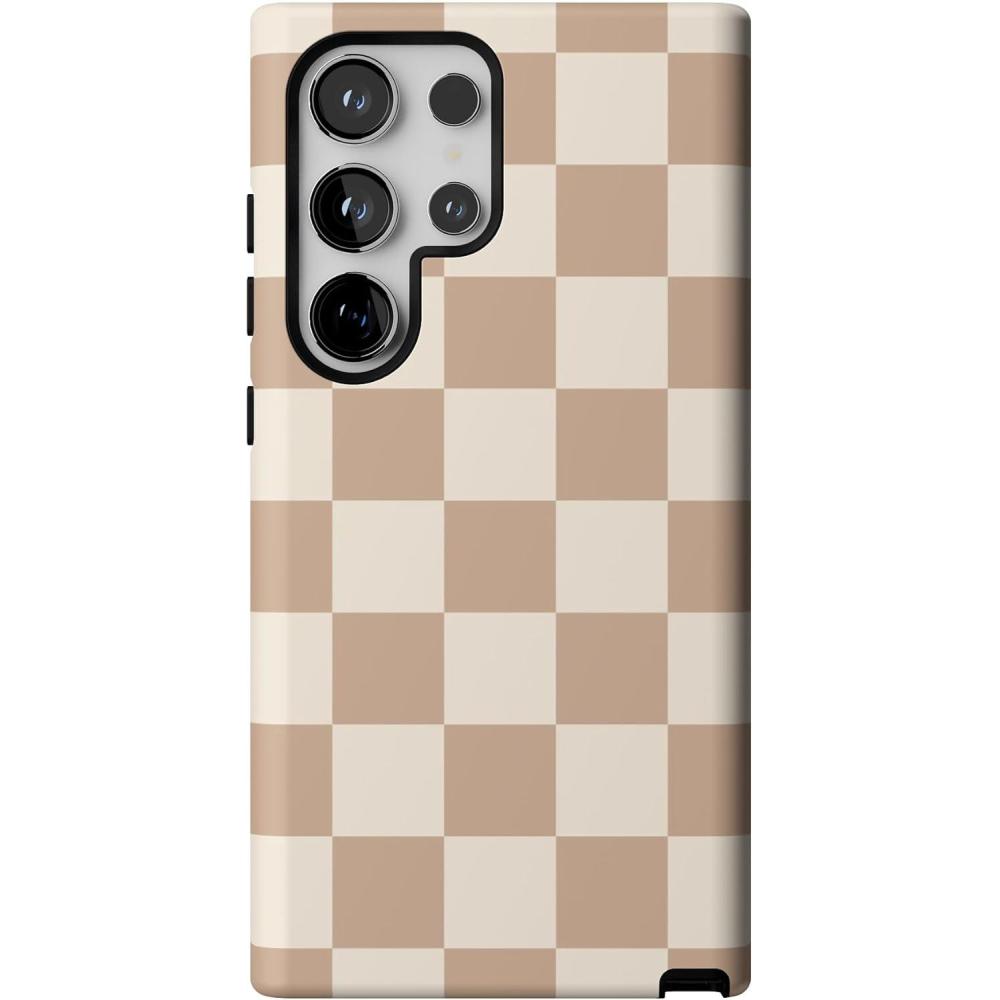 imageCasely Galaxy S24 Ultra Case  Thats Amore  Valentines  Essential Slim DualLayer Protective DesignFit Check  Neutral Checkerboard