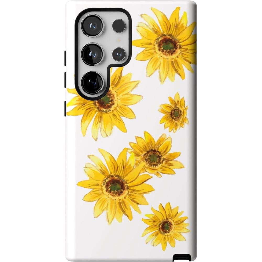 imageCasely Galaxy S24 Ultra Case  Thats Amore  Valentines  Essential Slim DualLayer Protective DesignGolden Garden  Yellow Sunflower