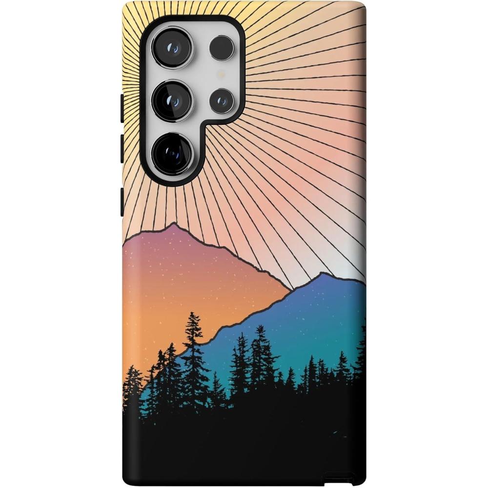 imageCasely Galaxy S24 Ultra Case  Thats Amore  Valentines  Essential Slim DualLayer Protective DesignGolden Hour  Mountain Sunset