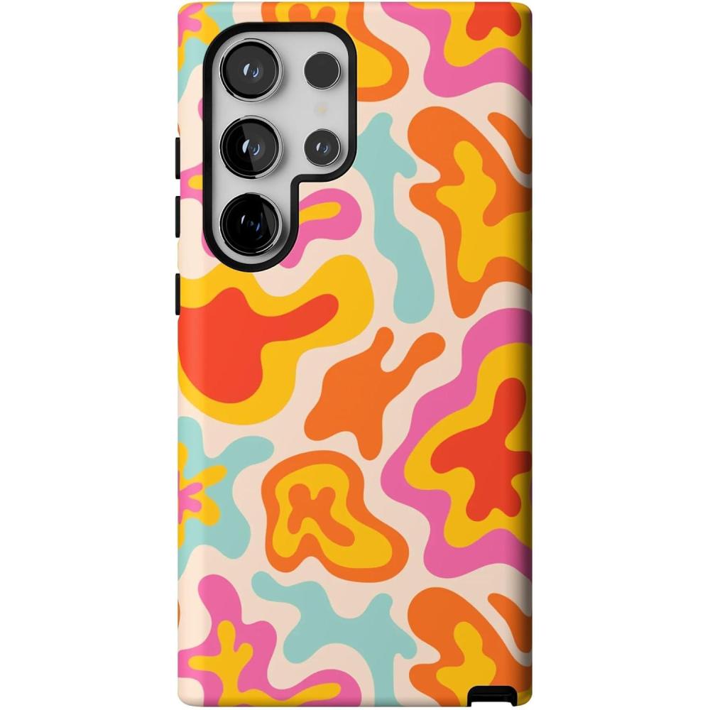 imageCasely Galaxy S24 Ultra Case  Thats Amore  Valentines  Essential Slim DualLayer Protective DesignTropical Color Splash  Abstract Retro