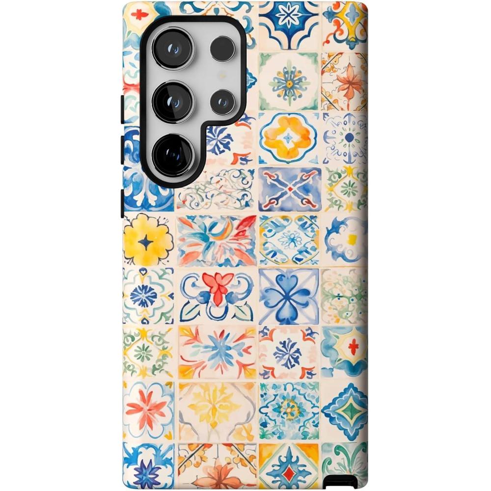 imageCasely Galaxy S24 Ultra Case  Thats Amore  Valentines  Essential Slim DualLayer Protective DesignTuscan Tiles  Dolce Vita