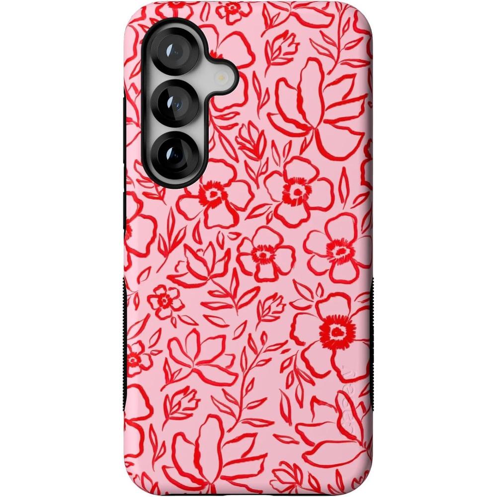 imageCasely Galaxy S25 Case  Hanging Around  Potted Plants Floral  Bold Protective Design  Compatible with MagSafeBlush Garden  Floral Doodle