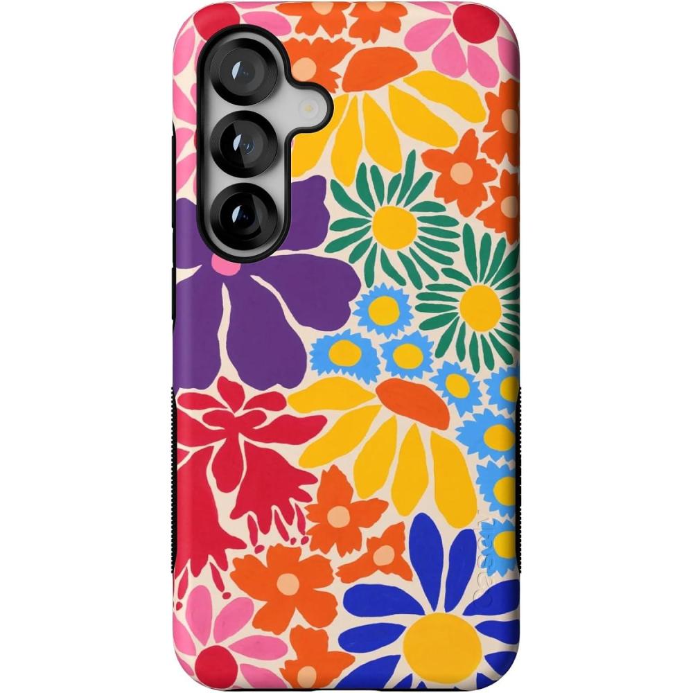 imageCasely Galaxy S25 Case  Hanging Around  Potted Plants Floral  Bold Protective Design  Compatible with MagSafeFlower Patch  MultiColor Floral
