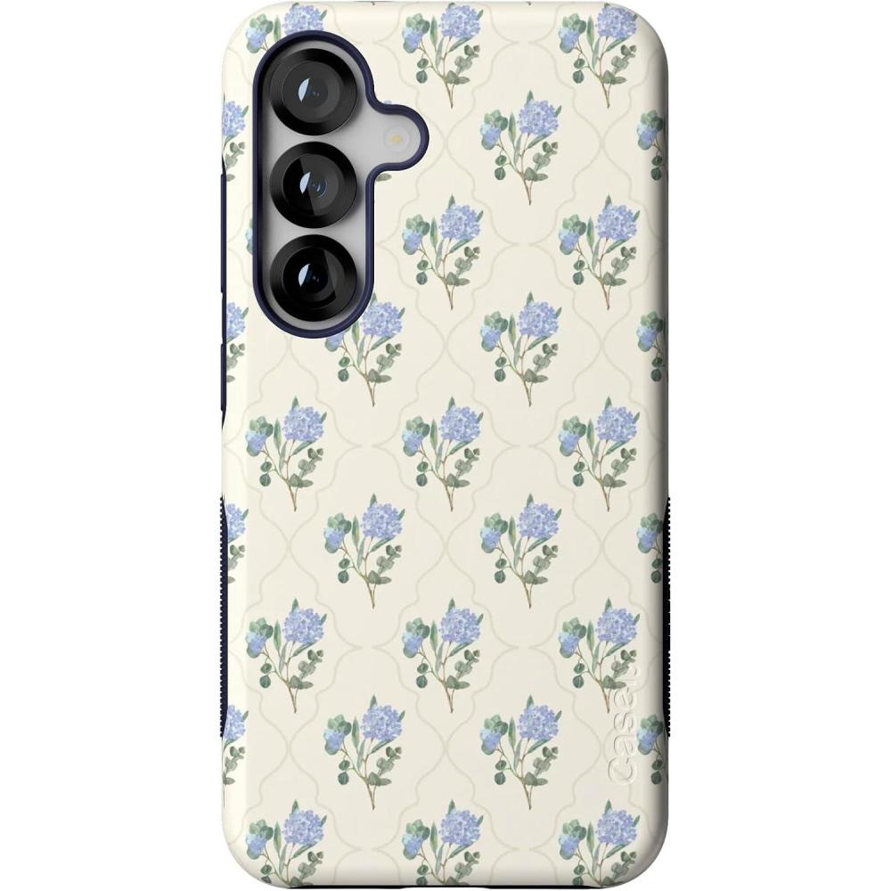 imageCasely Galaxy S25 Case  Hanging Around  Potted Plants Floral  Bold Protective Design  Compatible with MagSafeVintage Garden  Blue Hydrangea
