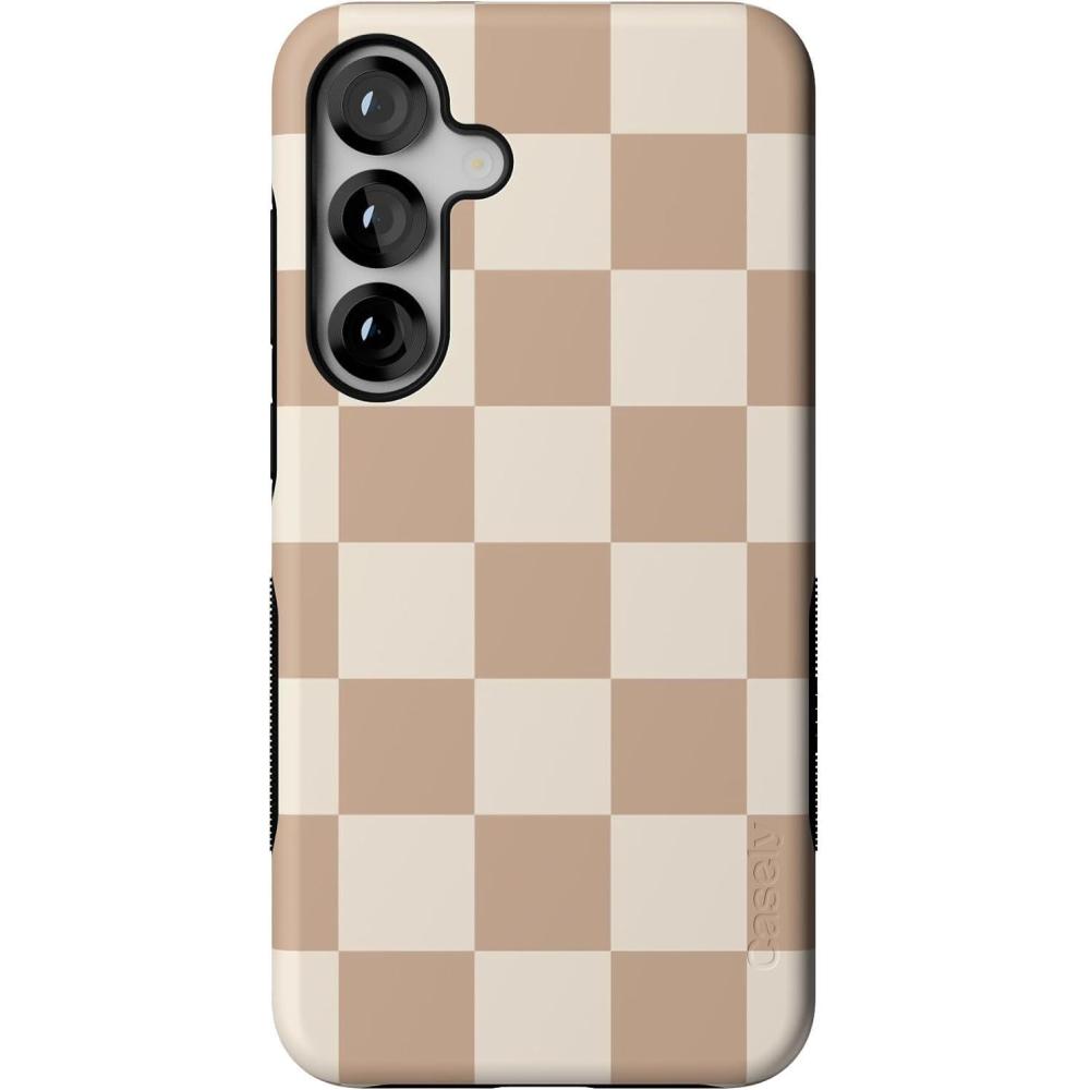 imageCasely Galaxy S25 Plus Case  Lucky You  Shamrock  Bold Protective Design  Compatible with MagSafeFit Check  Neutral Checkerboard