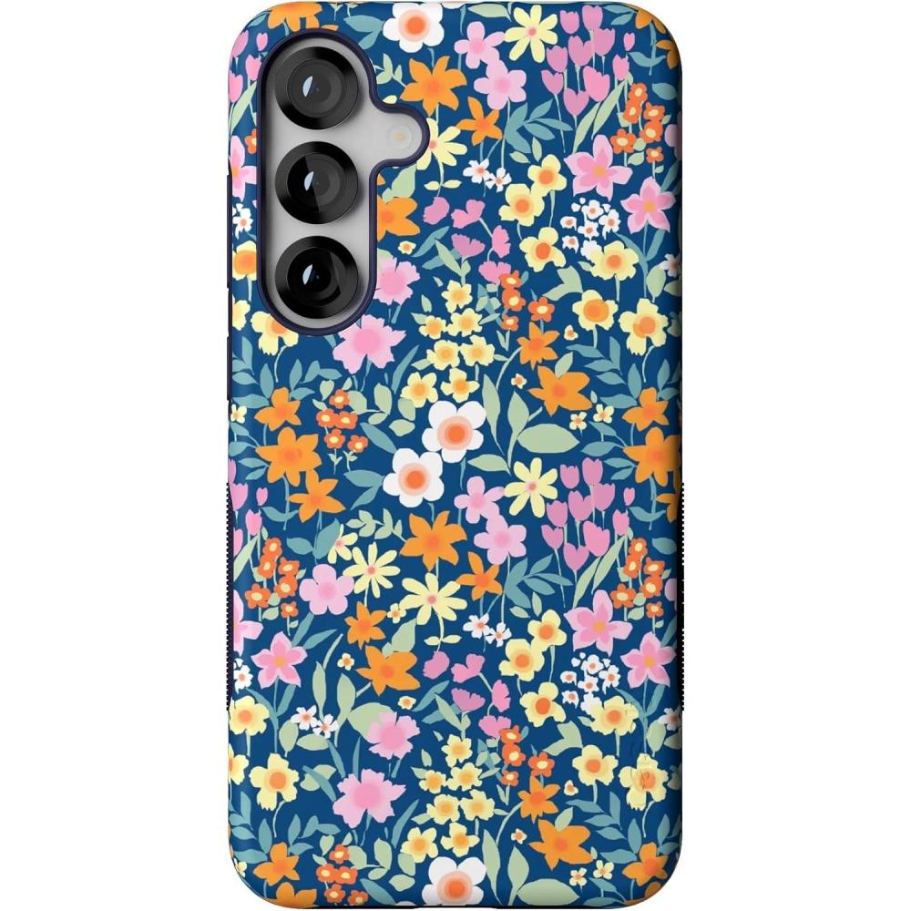 imageCasely Galaxy S25 Plus Case  Lucky You  Shamrock  Bold Protective Design  Compatible with MagSafeFull Bloom  Navy Floral