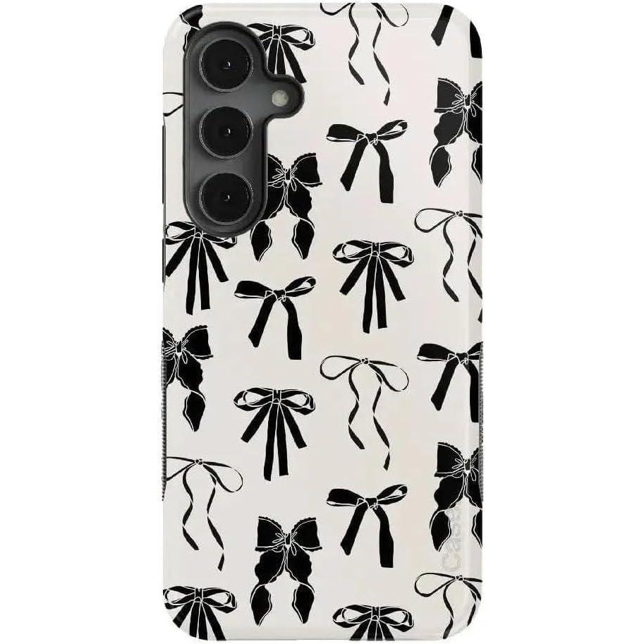 imageCasely Galaxy S25 Plus Case  Lucky You  Shamrock  Bold Protective Design  Compatible with MagSafeGoth Girlie  Black Bows