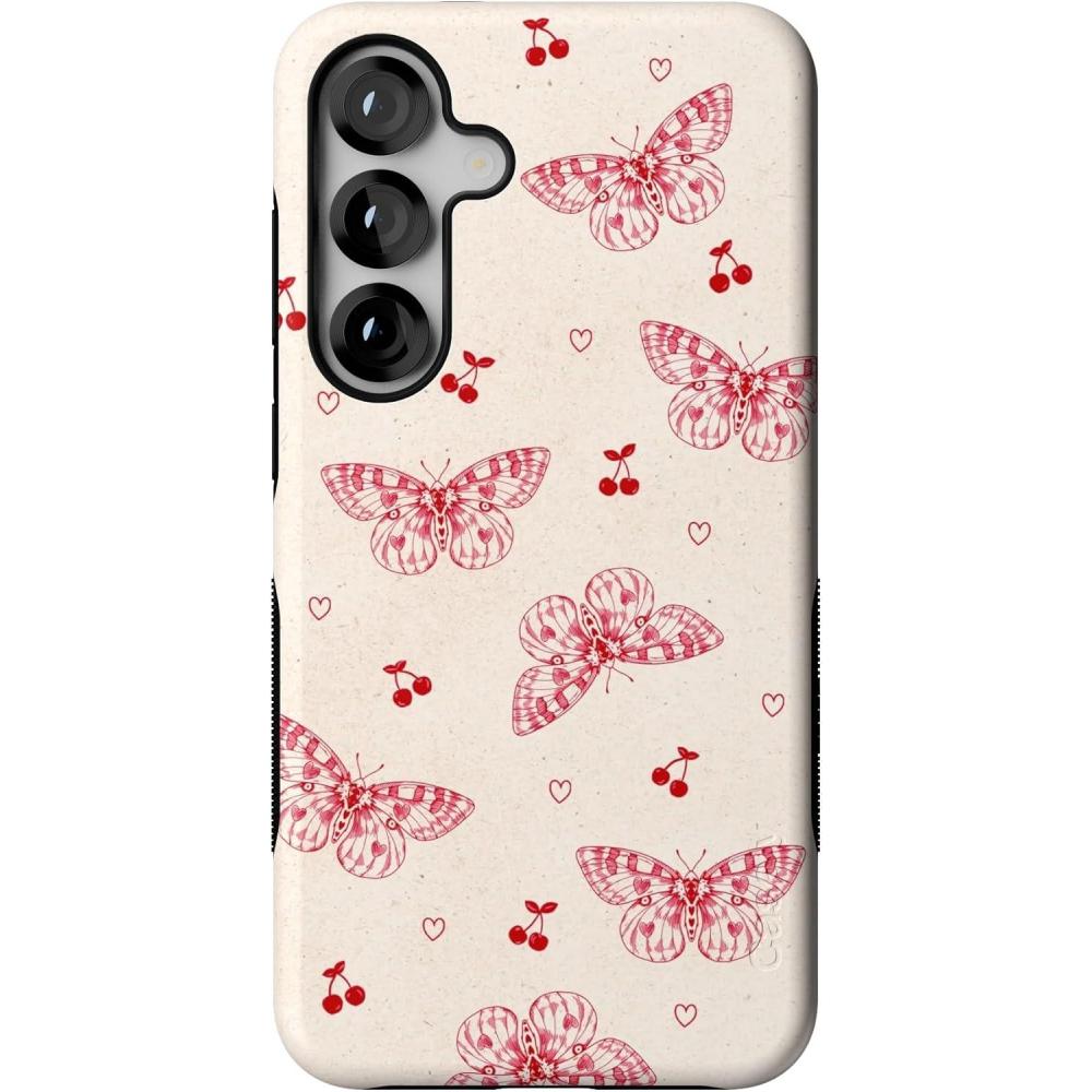 imageCasely Galaxy S25 Plus Case  Lucky You  Shamrock  Bold Protective Design  Compatible with MagSafeHeart Flutters  Butterfly
