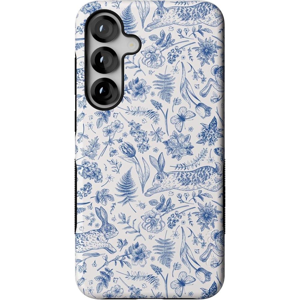 imageCasely Galaxy S25 Plus Case Lucky You Shamrock Bold Protective Design Compatible with MagSafeHop Bloom Bunny Toile