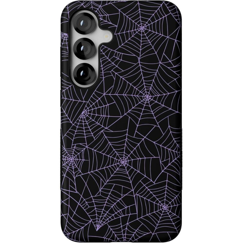 imageCasely Galaxy S25 Plus Case Lucky You Shamrock Bold Protective Design Compatible with MagSafeMidnight Web Spider Web