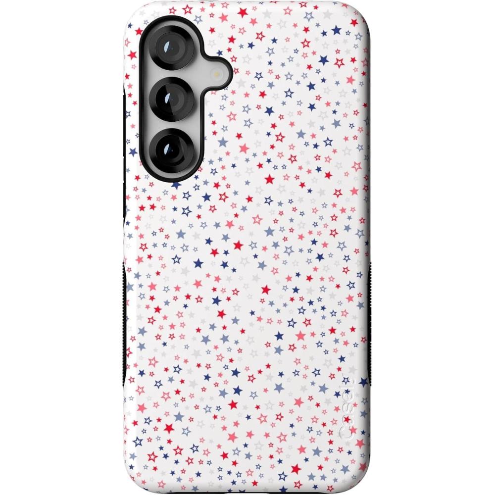 imageCasely Galaxy S25 Plus Case  Lucky You  Shamrock  Bold Protective Design  Compatible with MagSafeSeeing Stars  Red  White  Blue