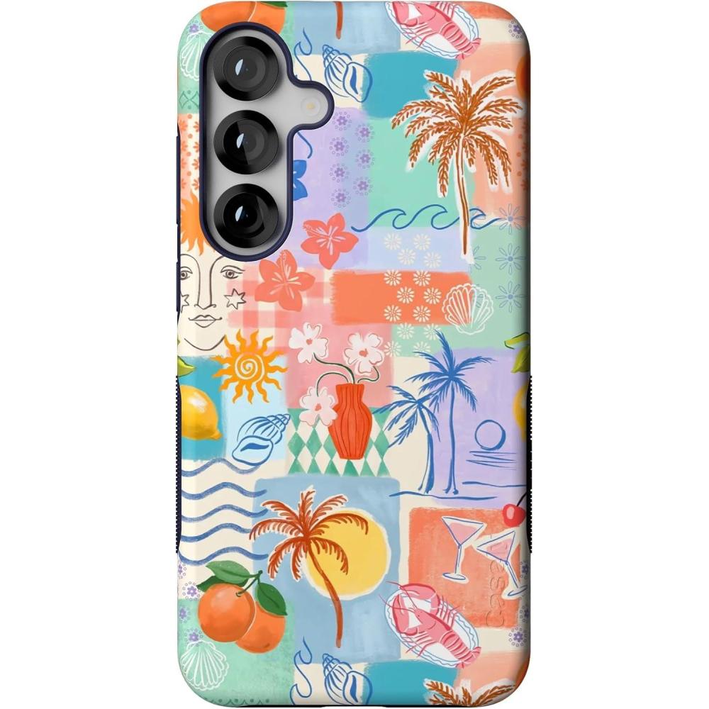imageCasely Galaxy S25 Plus Case  Lucky You  Shamrock  Bold Protective Design  Compatible with MagSafeTropical Heat  Beachy Collage