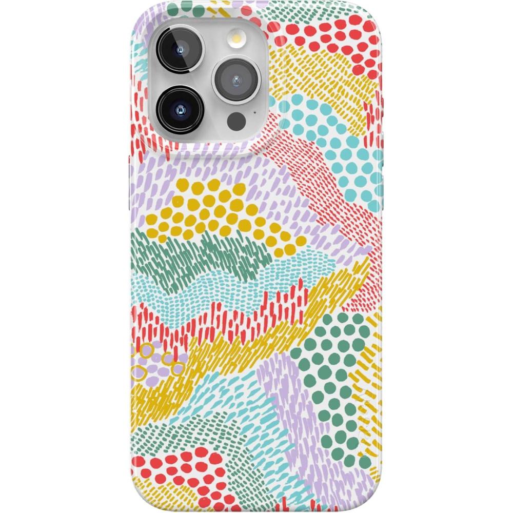 imageCasely iPhone 15 Pro Max Case  Monets Water Lilies  The Met Museum  Compatible with MagSafe  Classic Ultra Slim DesignColor Me Happy  Doodle Colorblock