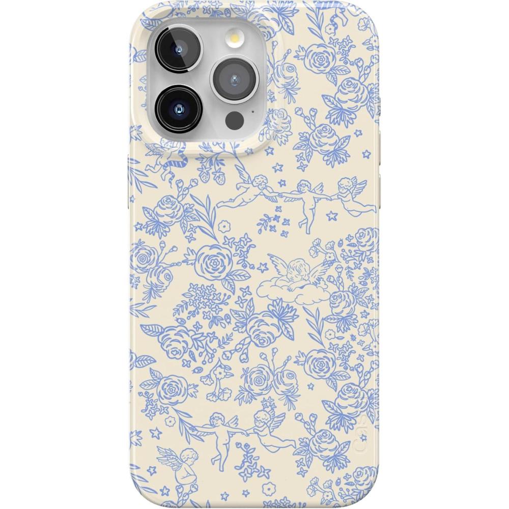 imageCasely iPhone 15 Pro Max Case  Monets Water Lilies  The Met Museum  Compatible with MagSafe  Classic Ultra Slim DesignCupids Canvas  Periwinkle Floral