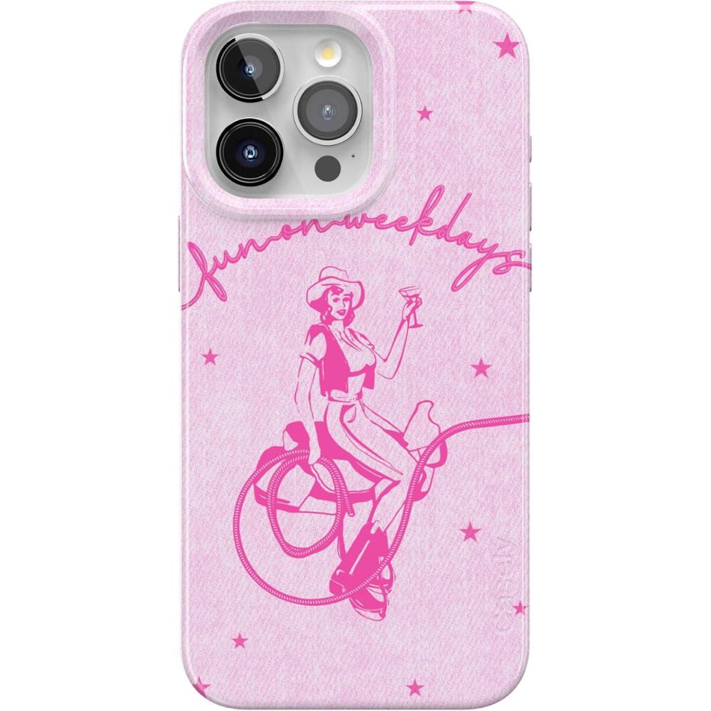 imageCasely iPhone 15 Pro Max Case  Monets Water Lilies  The Met Museum  Compatible with MagSafe  Classic Ultra Slim DesignDenim Cowgirl  Fun on Weekdays