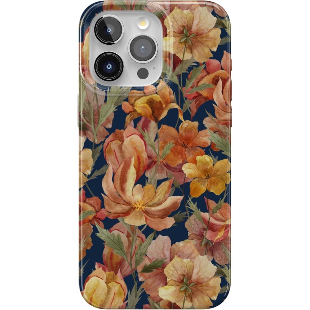 imageCasely iPhone 15 Pro Max Case  Monets Water Lilies  The Met Museum  Compatible with MagSafe  Classic Ultra Slim DesignFallen Gold  Antique Floral