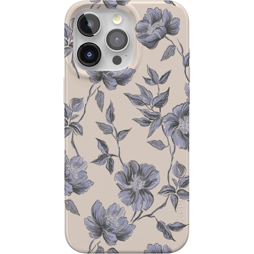 imageCasely iPhone 15 Pro Max Case  Monets Water Lilies  The Met Museum  Compatible with MagSafe  Classic Ultra Slim DesignInk  Iris  Vintage Floral