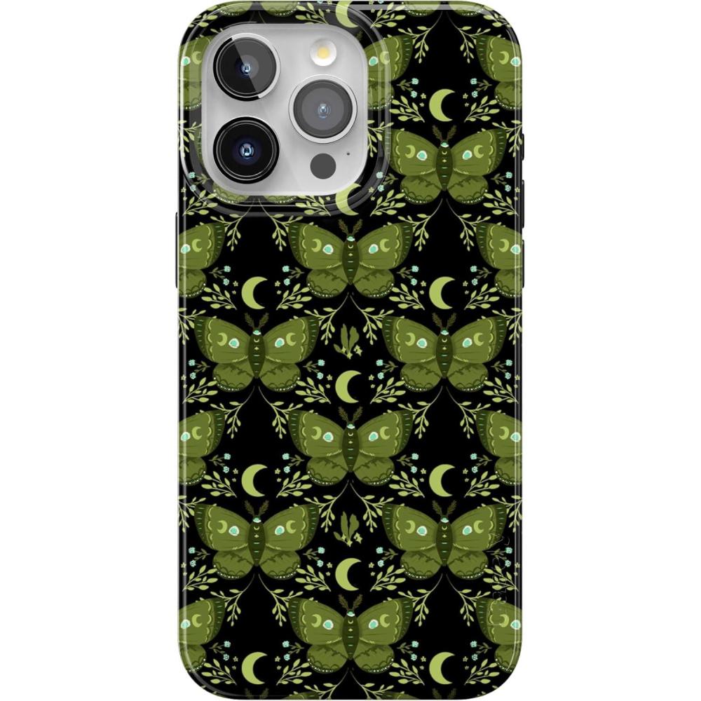 imageCasely iPhone 15 Pro Max Case  Monets Water Lilies  The Met Museum  Compatible with MagSafe  Classic Ultra Slim DesignMystic Moths  Green Twilight