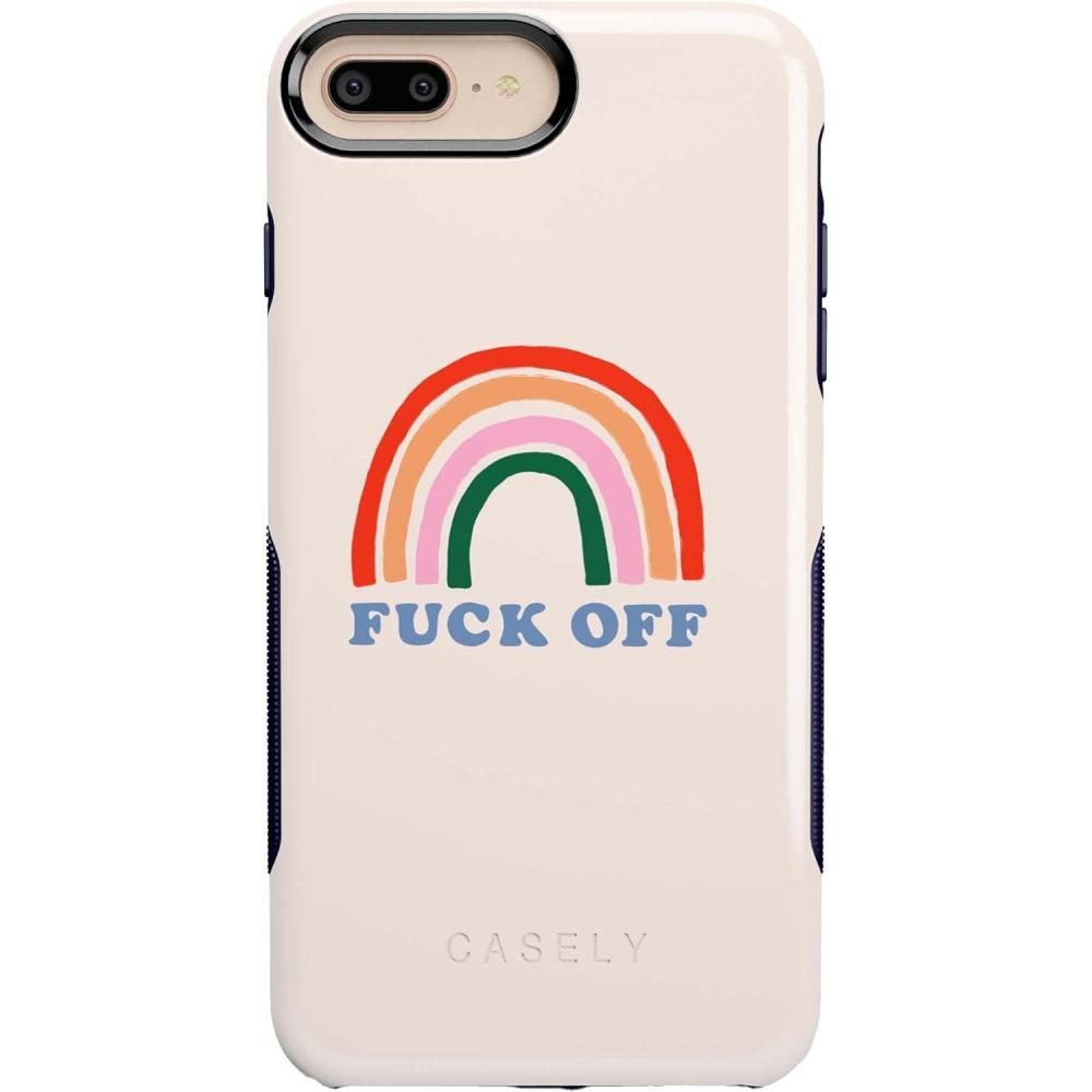 imageCasely iPhone 678 Plus Case  Pura Vida  Tropical Dreams  Essential Slim DualLayer Protective DesignAn Ode to 2020  Fck Off Rainbow