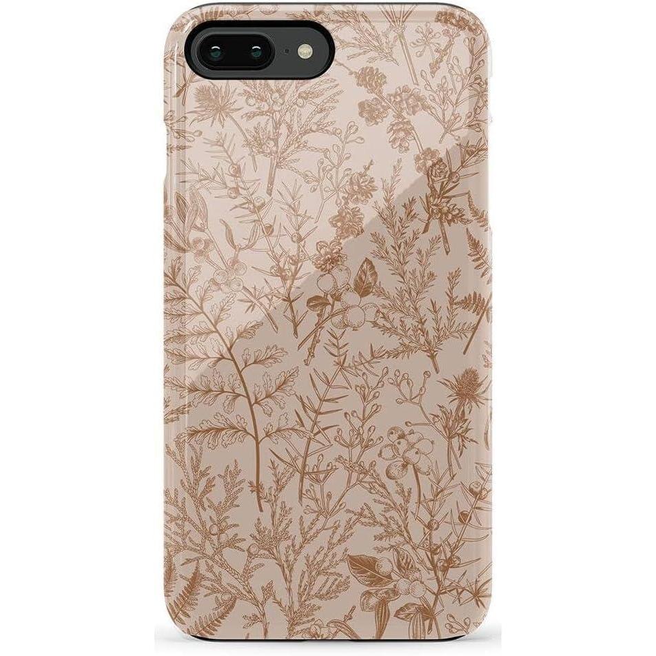 imageCasely iPhone 678 Plus Case  Pura Vida  Tropical Dreams  Essential Slim DualLayer Protective DesignBeige Garden  Neutral Floral