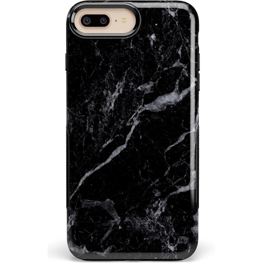 imageCasely iPhone 678 Plus Case  Pura Vida  Tropical Dreams  Essential Slim DualLayer Protective DesignBlack Marble