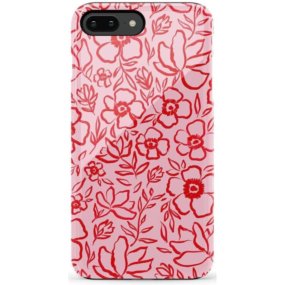 imageCasely iPhone 678 Plus Case  Pura Vida  Tropical Dreams  Essential Slim DualLayer Protective DesignBlush Garden  Floral Doodle