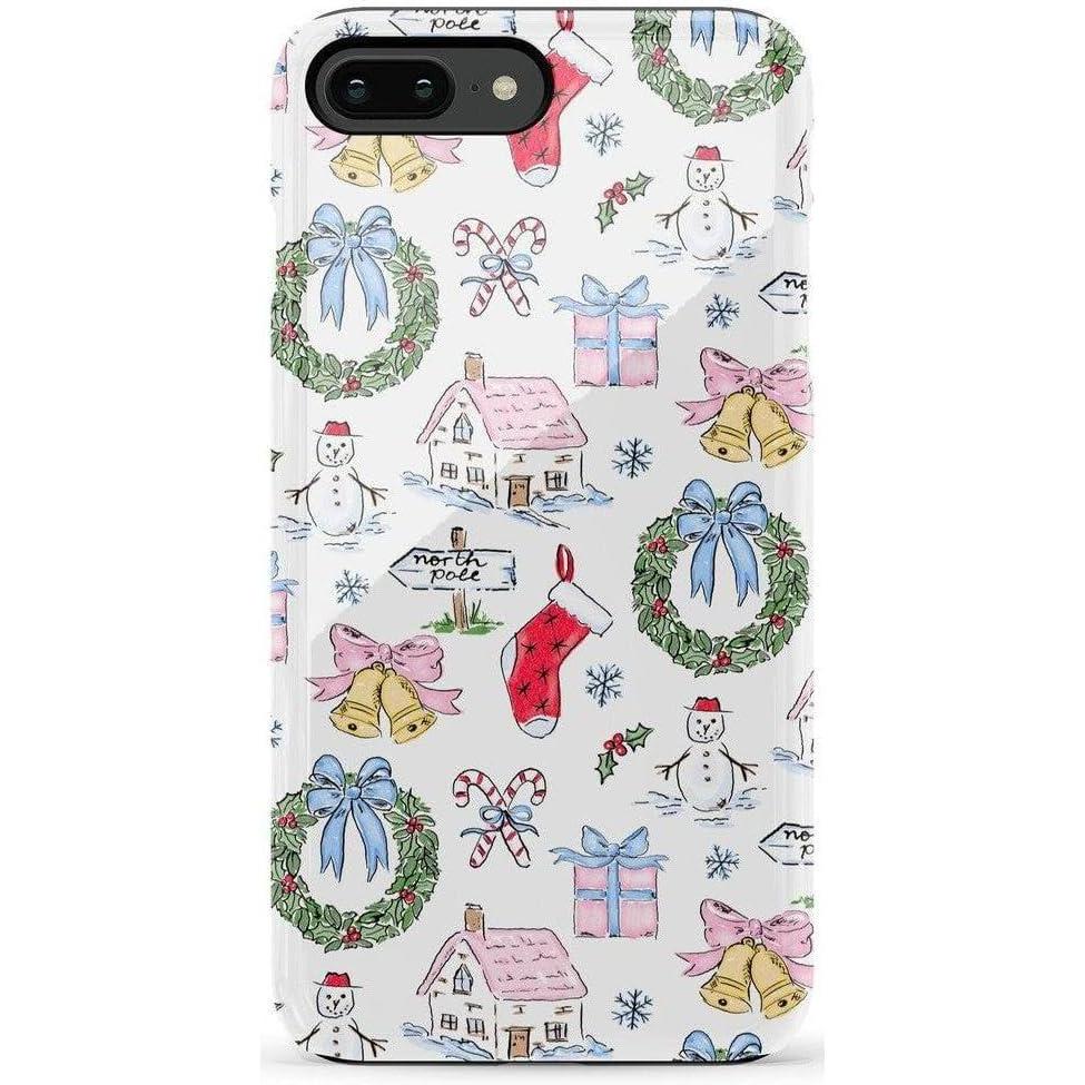 imageCasely iPhone 678 Plus Case  Pura Vida  Tropical Dreams  Essential Slim DualLayer Protective DesignChristmas Morning  Vintage Cartoon